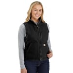 Carhartt Sherpa-fodrad väst , Dam, Black, M -