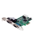 StarTech.com 2 Port Native PCI Express RS232 Serial Adapter Card med 16550 UART - seriell adapter
