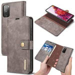 MOONCASE Galaxy S20 FE Case, Detachable Dual Use Protective Cover Either Wallet Leather Case or Slim Back Cover for Samsung Galaxy S20 FE/Samsung Galaxy S20 FE 5G (Grey)