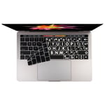 Logickeyboard XLPrint White on Black MacBook Pro Skin