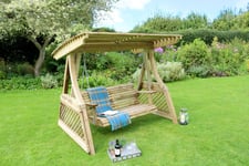 Parcel in the Attic Solid Wood Garden 2 seater Swing with Canopy Chair Seat Hammock Bench Furniture Lounger