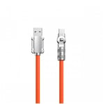 Vinklad kabel USB - USB C 120W rotation 180Â° Dudao 120W 1m - orange