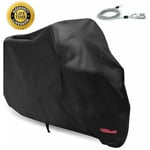 Garage moto, bâche moto, garage pliable moto, bâche moto bâche, housse de protection scooter extérieur et intérieur pour Harley-Davidson, Honda, Suzuki (noir, L (220x95x110 cm))