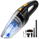 Handheld Vacuum Cleaner Cordless, Oudekay 9000PA 120W High Power Portable Hand Vacuum Cordless Rechargeable Wet Dry Vacuum with Stainless Steel Filter 2x2600mAh Battery Mini Hand Vac Car Pet Hair