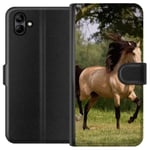 Samsung Galaxy A05 Svart Plånboksfodral Häst
