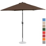 Uniprodo Aurinkovarjo suuri - ruskea kuusikulmainen Ø 270 cm kallistettava