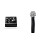 Audient Audio Interface iD4 MKII, Class A Console Microphone Preamp & Shure SM58-LC Cardioid Dynamic Vocal Microphone with Pneumatic Shock Mount, Spherical Mesh Grille