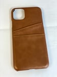 JustInCase Iphone 11 Pro MAX Wallet Back Cover Leather Brown