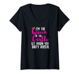 Womens I’m the Queen of the Castle Get Down You Dirty Rascal V-Neck T-Shirt
