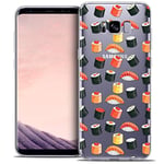 Caseink - Coque Housse Etui pour Samsung Galaxy S8 (G950) [Crystal Gel HD Collection Foodie Design Sushi - Souple - Ultra Fin - Imprimé en France]