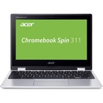 Acer Refurbished Spin 311 Intel Celeron N4000 4GB 64GB SSD 11.6 Inch 2 in 1 Chromebook Pure silver