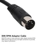 DIN 5 Pin Male To DIN 5 Pin Male Adapter 4.9ft Clear Sound Pure Copper Core
