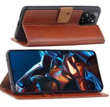 Suncase Flip Case Book Case Leather IN Cognac for Xiaomi Poco X5 Pro 5G