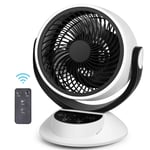 Cooling Fan, Quiet Turbo Force Air Circulator with Powerful Airflow, LCD Touch Screen, Remote Control, Timing, 3-Speed Mode and Easy to Operate