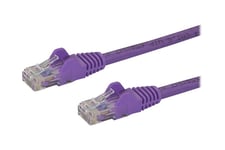 StarTech.com 5m CAT6 Ethernet Cable, 10 Gigabit Snagless RJ45 650MHz 100W PoE Patch Cord, CAT 6 10GbE UTP Network Cable w/Strain Relief, Purple, Fluke Tested/Wiring is UL Certified/TIA - Category 6 - 24AWG (N6PATC5MPL) - patchkabel - 5 m - lilla