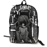 Kimi-Shop Angela R Mathews Death Note-Light and L Anime Cartoon Cosplay Canvas Shoulder Bag Backpack Unique Lightweight Travel Daypacks School Backpack Laptop Backpack