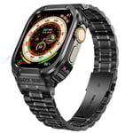Apple Watch SE 40mm Robust armband med inbyggt skal Full Metal, svart