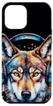 iPhone 12 Pro Max Wolf Headphones Music Colorful Animal Art Print Graphic Case