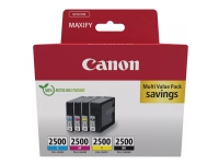 Canon PGI-2500 BK/C/M/Y Multipack - 4-pack - svart, gul, cyan, magenta - original - bläcktank - för MAXIFY iB4050, iB4150, MB5150, MB5155, MB5350, MB5450