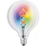 Ledvance Smart+ WiFi -filamentintelligenta lampa, Globe, RGBW, E27, 300 lm
