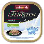Ekonomipack: animonda Vom Feinsten Adult Milkies in Sauce 64 x 100 g - Kalkon i yoghurtsås