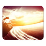 Mousepad Computer Notepad Office Race The Asphalt Road to Horizon Cloudy Sky Car Home School Game Player Computer Worker Inch