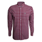 Lacoste Men's Regular Fit Red Check Long Sleeved Shirt. Small.