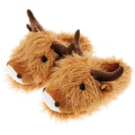 Aroma Home Fuzzy Friend Slippers - Highland Cow