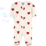 Petit Bateau Hjärtmönstrad Sparkdräkt Gräddvit | Vit | 1 months