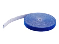 Startech.Com 25Ft Hook And Loop Roll, Cut-To-Size Reusable Cable Ties, Bulk Industrial Wire Fastener Tape / Adjustable Fabric Wraps Blue / Resuable Self Gripping Cable Management Straps - Adjustable Loop Ties (Hklp25bl) - Kardborrefäste - 7.62 M - B