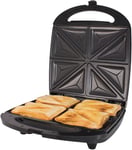 Sandwich Toaster / 4 Portion 8 Slice Non-Stick Toastie Maker / 1100W