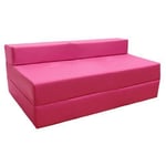Fold Out Water Resistant Z Bed Sofa in Pink. Soft, Comfortable & Lightweight with a Removeable Cover