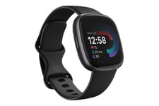 Fitbit Versa 4 - grafit - smart klocka med band - svart