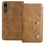 TienJueShi Brown Flip Genuine Leather TPU Silicone Case For Doro 8050 5.7 inch Cover Etui Protector Premium Wallet