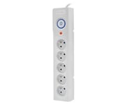 Armac Z5 - Överspänningsskydd - Ac 250 V - 2500 Watt - Utgångskontakter: 5 - 5 M Sladd - Grå