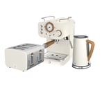 Swan Nordic Triple Pack - 1.7L Kettle & 4 Slice Toaster & Coffee Machine White