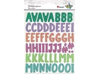 Glitterpapper Klistermärken Alfabet Och Siffror 109St