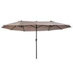 4.6M Garden Patio Umbrella Canopy Parasol Sun Shade with Base