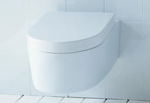 Flaminia Link GoClean Vegghengt toalett 360x560 mm, Uten skyllekant, Sort - 5051/WCGNER