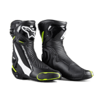 Alpinestars SMX Plus V2 MC-Stövlar Svart-Vit-Gul Fluo""