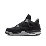 Air Jordan 4 Retro Svart Canvas för Män och Kvinnor AJ4 43
