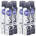 Nivea  Men Invisible Black-White Power 48H Anti-Perspirant Deodorant 6 x 150ml