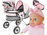 Smily Play Bambolina docka med djup barnvagn