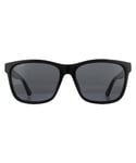 Gucci Rectangle Mens Black Grey Sunglasses - One Size