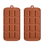 Deolven Silicone Chocolate Moulds,2 Pack Heart Shaped Candy Mould Silicone Molds for Wax Melt Non Stick Chocolate Bar Moulds for Valentine's Day Christmas Party