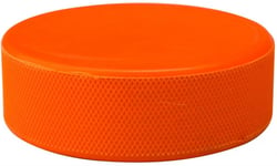 Nijdam Ishockey puck orange med plastembalasje