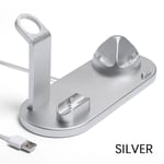 4in1 Wireless Charger Fast Charging Dock Stand Station Silver
