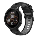 Garmin Forerunner 735 / 735XT Tvåfärgat klockarmband i silikon - Svart/Grå
