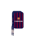 Safta F.C. BARCELONA – School Pencil Case with 36 Tools Included, Children's Pencil Case, Child, Ideal for Children from 5 to 14 Years, Comfortable and Versatile, 12.5 x 5.5 x 19.5 cm, Navy/Maroon,