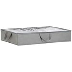Amazon Basics Housse de rangement pour dessous de lit en tissu, Fermeture éclair, Lot de 2, Transparent